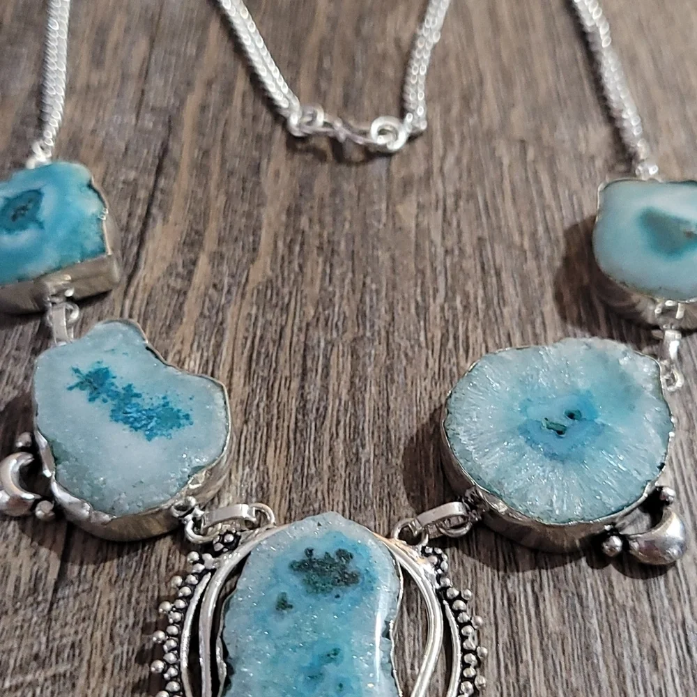 Artisan Solar Quarzt Necklace 925 sterling silver - Picture 3 of 6